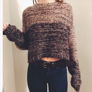 Baggy Ombré Crop Sweater